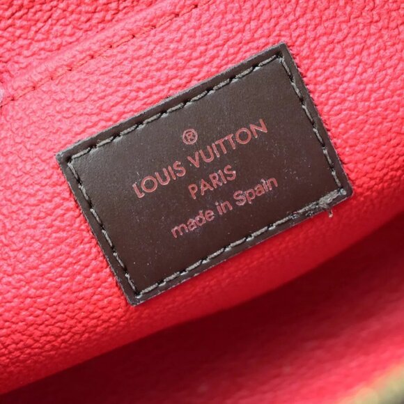 LOUIS VUITTON Pochette Cosmetic Pouch Bag Damier Ebene Leather - Picture 3 of 16